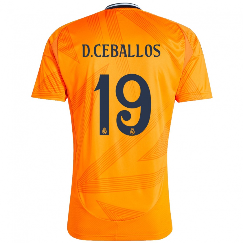 Kandiny Kinder Dani Ceballos #19 Orange Auswärtstrikot Trikot 2024/25 T-Shirt