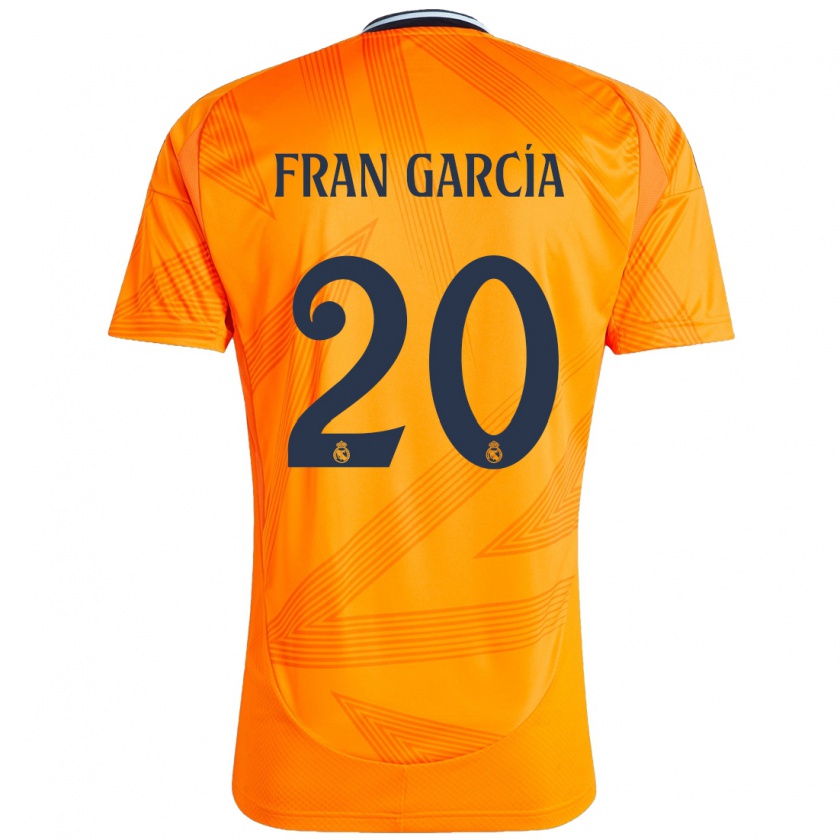 Kandiny Kinder Fran García #20 Orange Auswärtstrikot Trikot 2024/25 T-Shirt