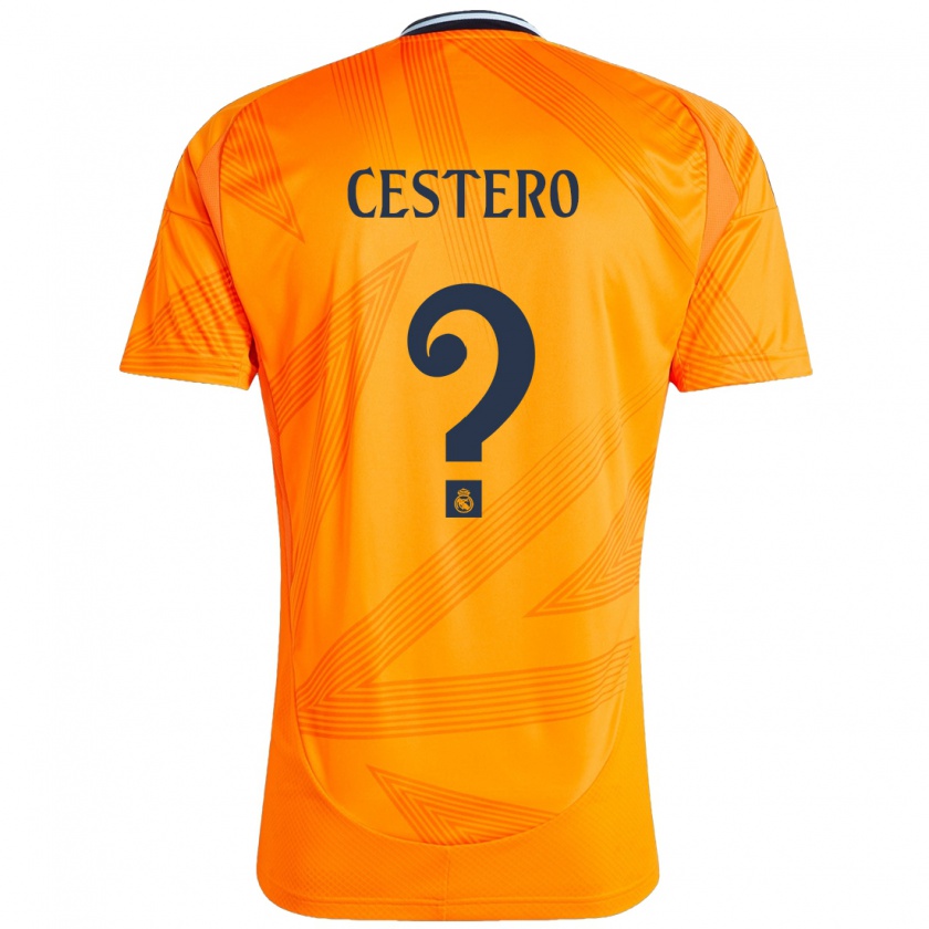 Kandiny Kinder Jorge Cestero #0 Orange Auswärtstrikot Trikot 2024/25 T-Shirt