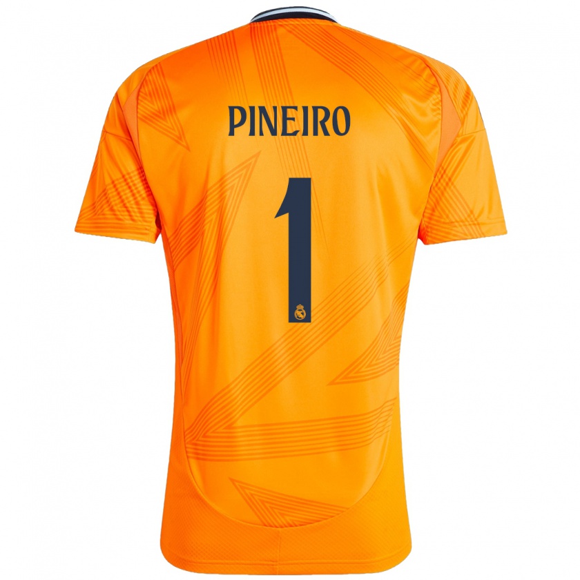 Kandiny Kinder Diego Piñeiro #1 Orange Auswärtstrikot Trikot 2024/25 T-Shirt