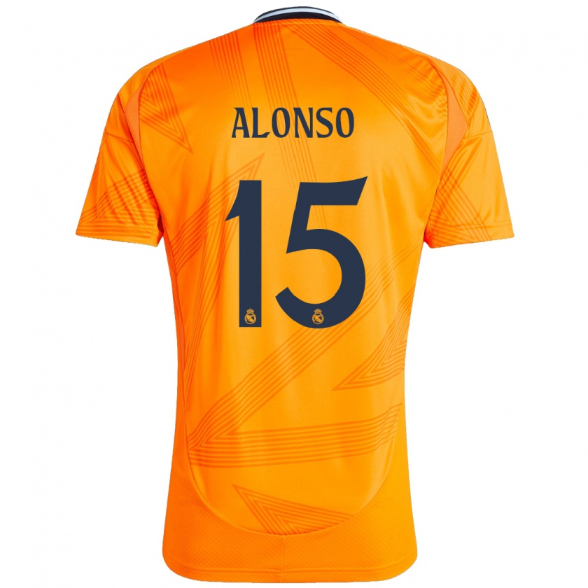 Kandiny Kinder Borja Alonso #15 Orange Auswärtstrikot Trikot 2024/25 T-Shirt