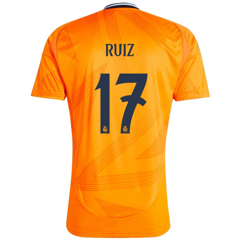 Kandiny Kinder David Ruiz #17 Orange Auswärtstrikot Trikot 2024/25 T-Shirt