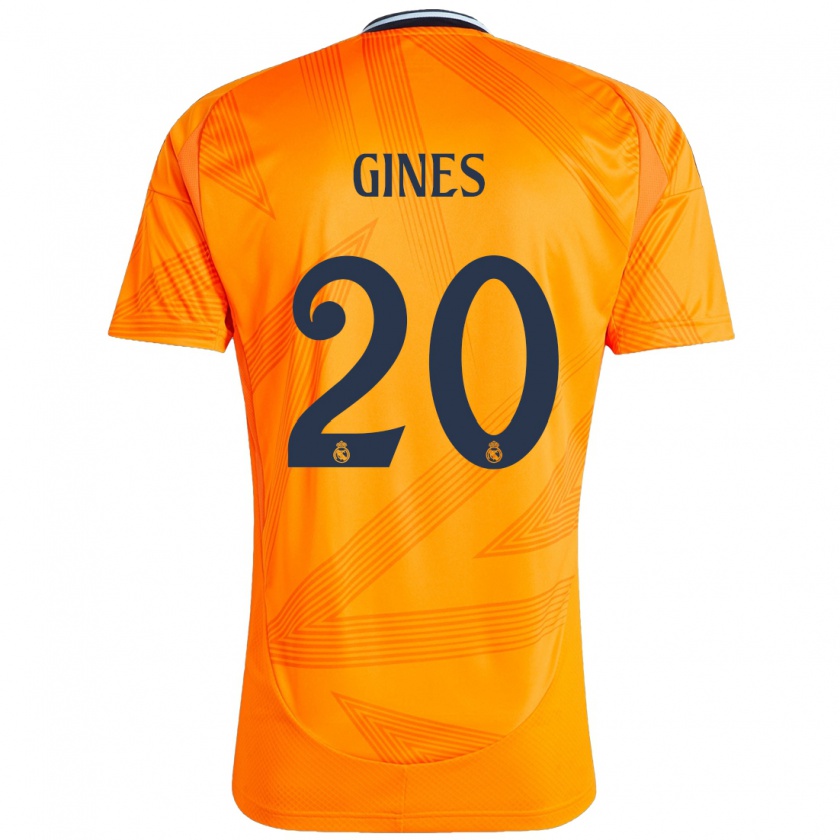 Kandiny Kinder Álvaro Ginés #20 Orange Auswärtstrikot Trikot 2024/25 T-Shirt