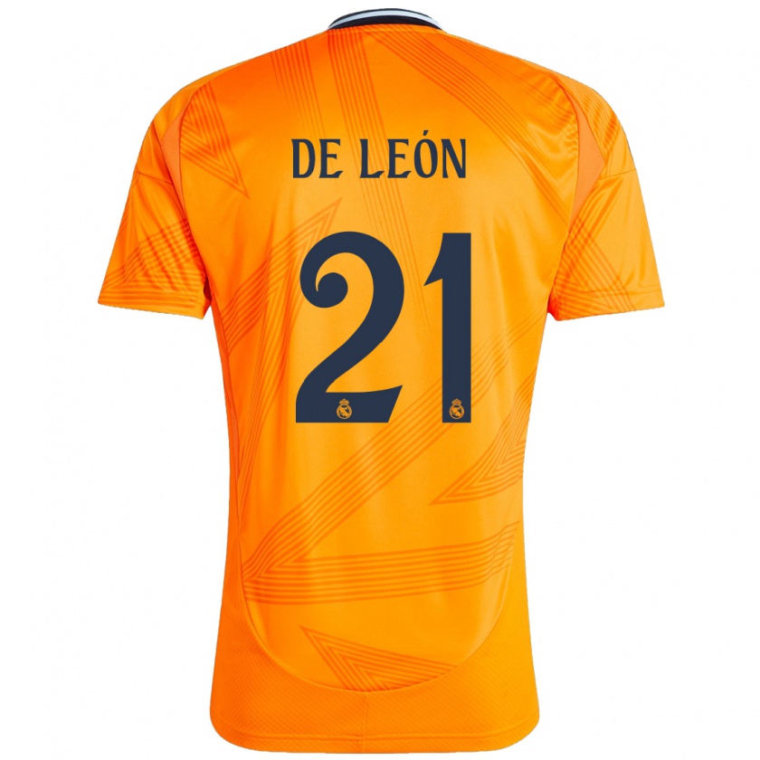 Kandiny Kinder Jeremy De León #21 Orange Auswärtstrikot Trikot 2024/25 T-Shirt