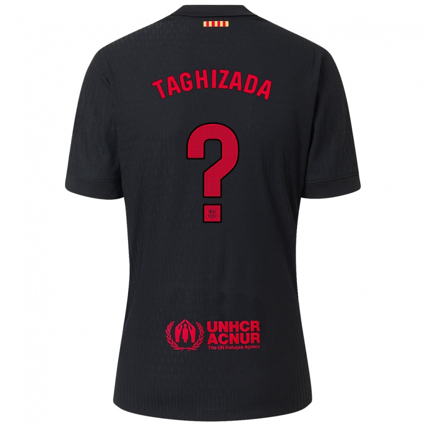 Kandiny Kinder Eldar Taghizada #0 Schwarz Rot Auswärtstrikot Trikot 2024/25 T-Shirt