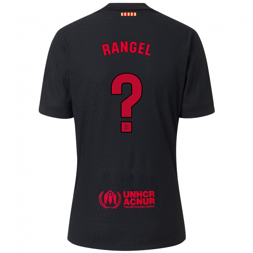 Kandiny Kinder Héctor Rangel #0 Schwarz Rot Auswärtstrikot Trikot 2024/25 T-Shirt