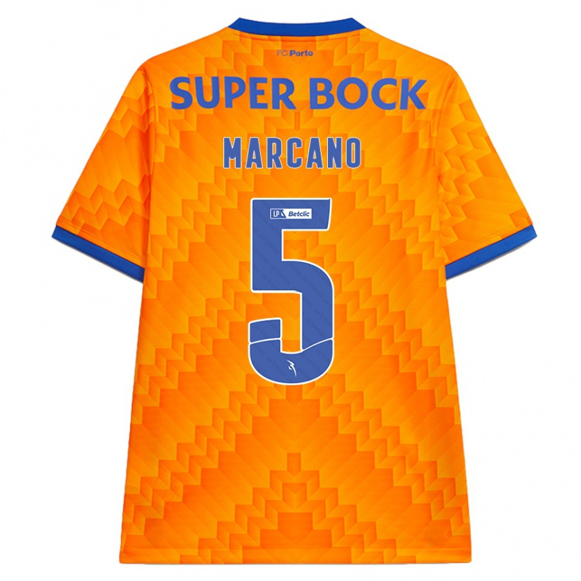 Kandiny Kinder Iván Marcano #5 Orange Auswärtstrikot Trikot 2024/25 T-Shirt