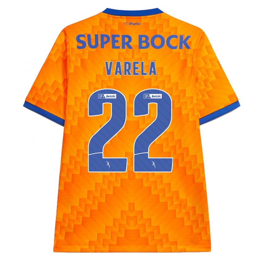 Kandiny Kinder Alan Varela #22 Orange Auswärtstrikot Trikot 2024/25 T-Shirt