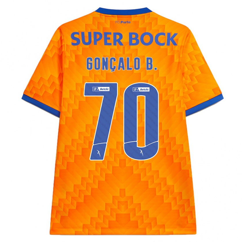 Kandiny Kinder Gonçalo Borges #70 Orange Auswärtstrikot Trikot 2024/25 T-Shirt