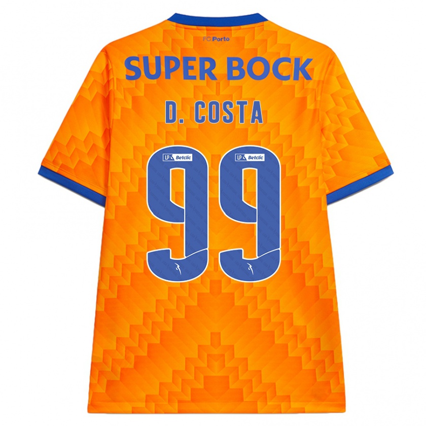 Kandiny Kinder Diogo Costa #99 Orange Auswärtstrikot Trikot 2024/25 T-Shirt