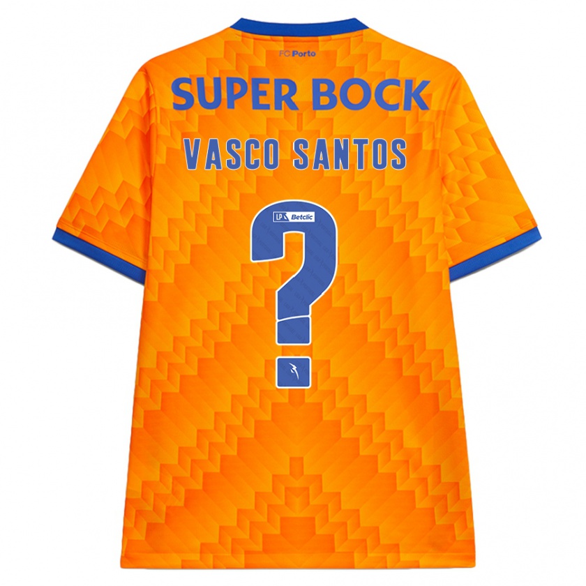 Kandiny Kinder Vasco Santos #0 Orange Auswärtstrikot Trikot 2024/25 T-Shirt