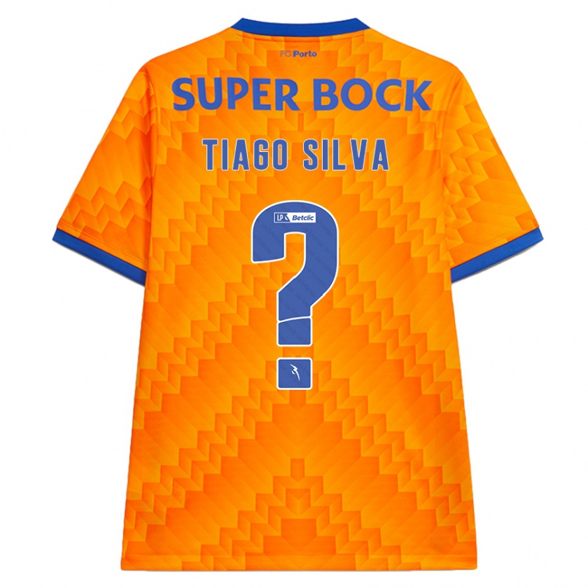 Kandiny Kinder Tiago Silva #0 Orange Auswärtstrikot Trikot 2024/25 T-Shirt