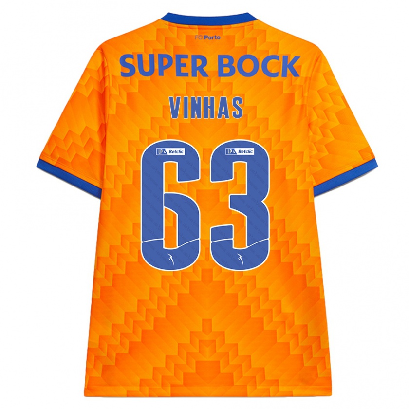 Kandiny Kinder David Vinhas #63 Orange Auswärtstrikot Trikot 2024/25 T-Shirt