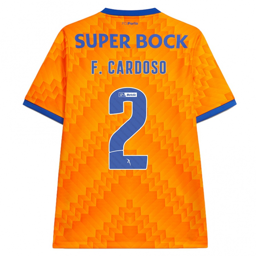 Kandiny Kinder Fábio Cardoso #2 Orange Auswärtstrikot Trikot 2024/25 T-Shirt