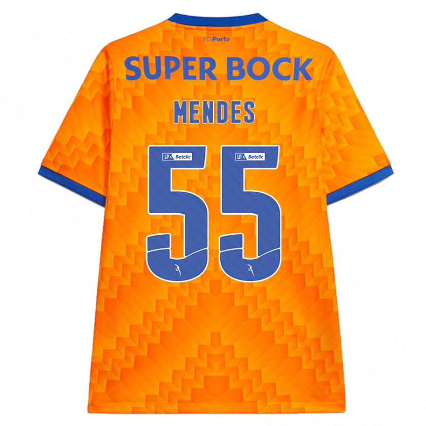 Kandiny Kinder João Mendes #55 Orange Auswärtstrikot Trikot 2024/25 T-Shirt