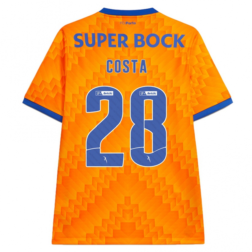 Kandiny Kinder Bruno Costa #28 Orange Auswärtstrikot Trikot 2024/25 T-Shirt