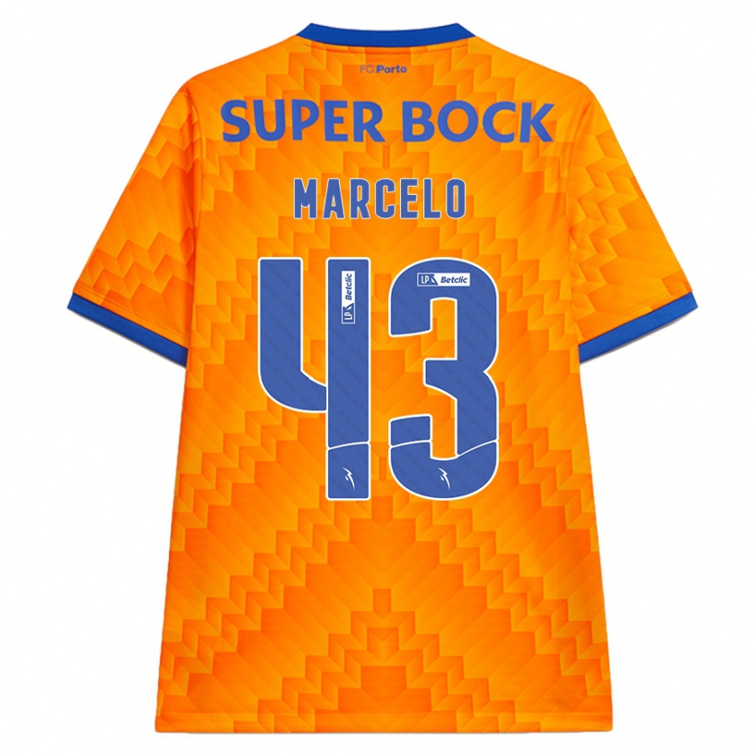 Kandiny Kinder Joao Marcelo #43 Orange Auswärtstrikot Trikot 2024/25 T-Shirt