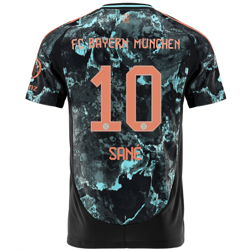 Kandiny Kinder Leroy Sané #10 Schwarz Auswärtstrikot Trikot 2024/25 T-Shirt