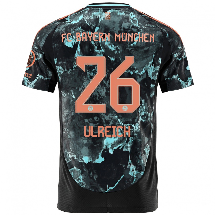 Kandiny Kinder Sven Ulreich #26 Schwarz Auswärtstrikot Trikot 2024/25 T-Shirt