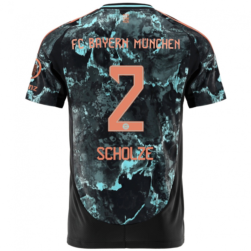 Kandiny Kinder Max Scholze #2 Schwarz Auswärtstrikot Trikot 2024/25 T-Shirt