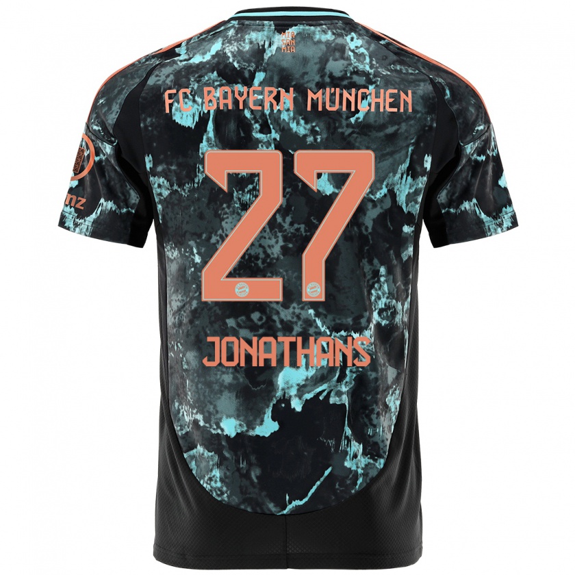 Kandiny Kinder David Jonathans #27 Schwarz Auswärtstrikot Trikot 2024/25 T-Shirt