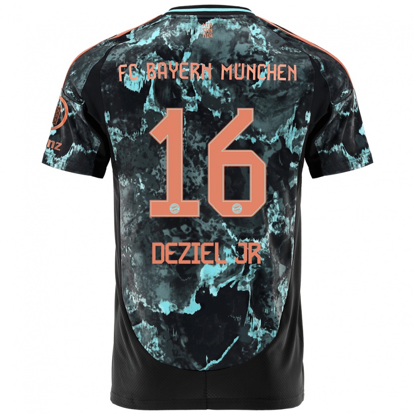 Kandiny Kinder Robert Deziel Jr #16 Schwarz Auswärtstrikot Trikot 2024/25 T-Shirt