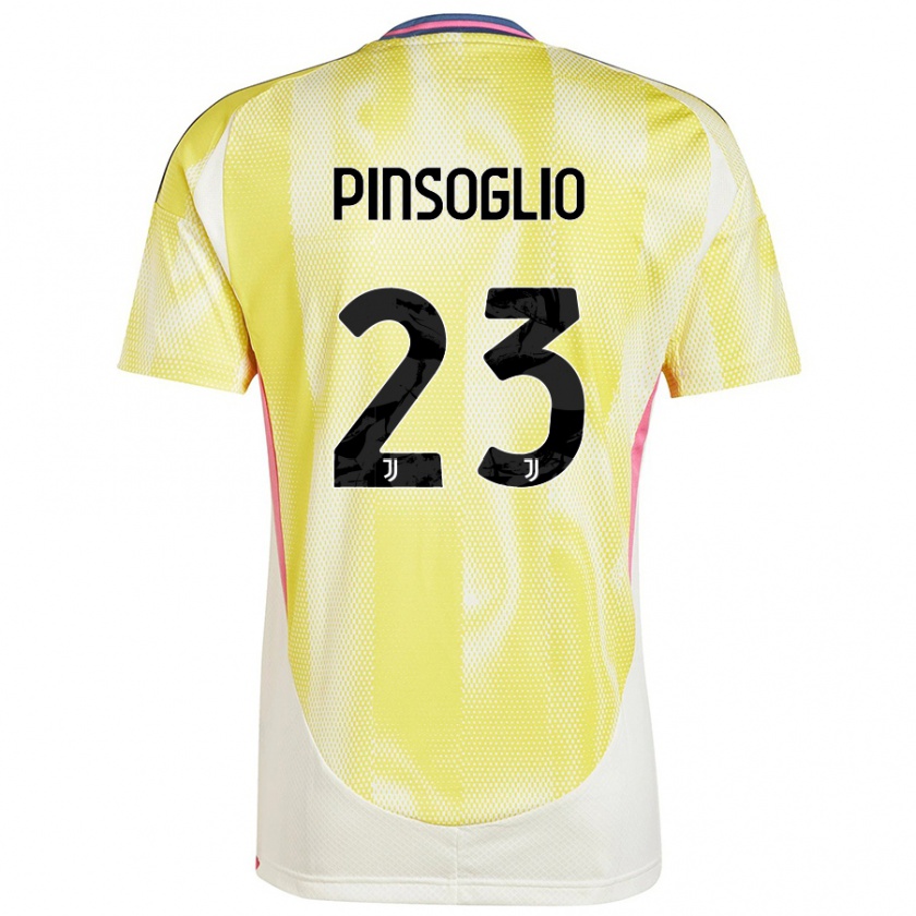 Kandiny Kinder Carlo Pinsoglio #23 Solargelb Auswärtstrikot Trikot 2024/25 T-Shirt