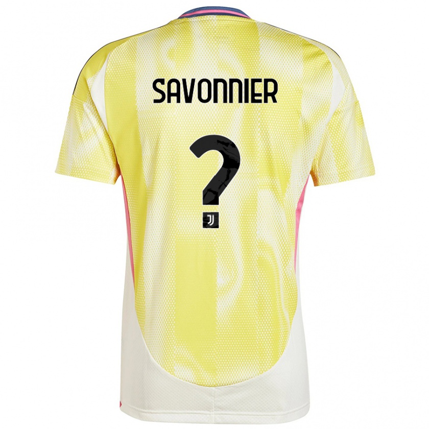 Kandiny Kinder Nelson Savonnier #0 Solargelb Auswärtstrikot Trikot 2024/25 T-Shirt