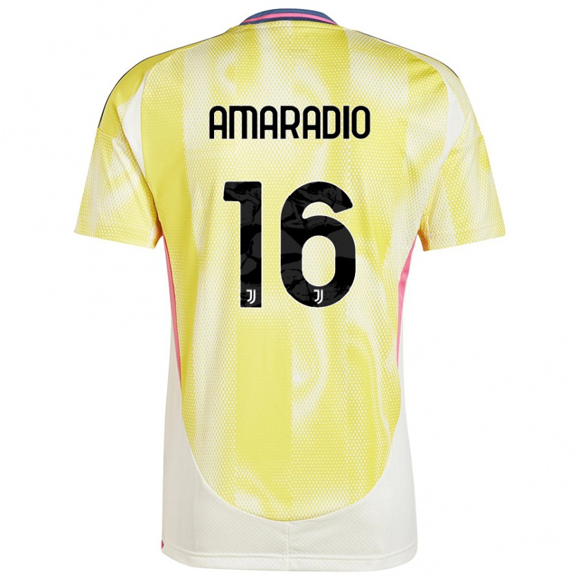 Kandiny Kinder Luca Amaradio #16 Solargelb Auswärtstrikot Trikot 2024/25 T-Shirt