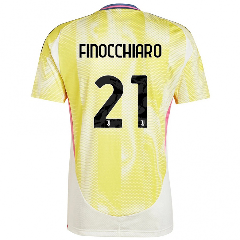 Kandiny Kinder Gabriele Finocchiaro #21 Solargelb Auswärtstrikot Trikot 2024/25 T-Shirt