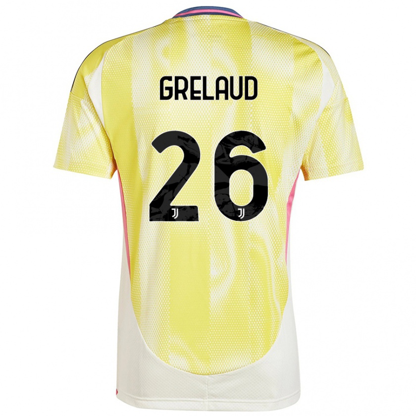 Kandiny Kinder Josue Grelaud #26 Solargelb Auswärtstrikot Trikot 2024/25 T-Shirt