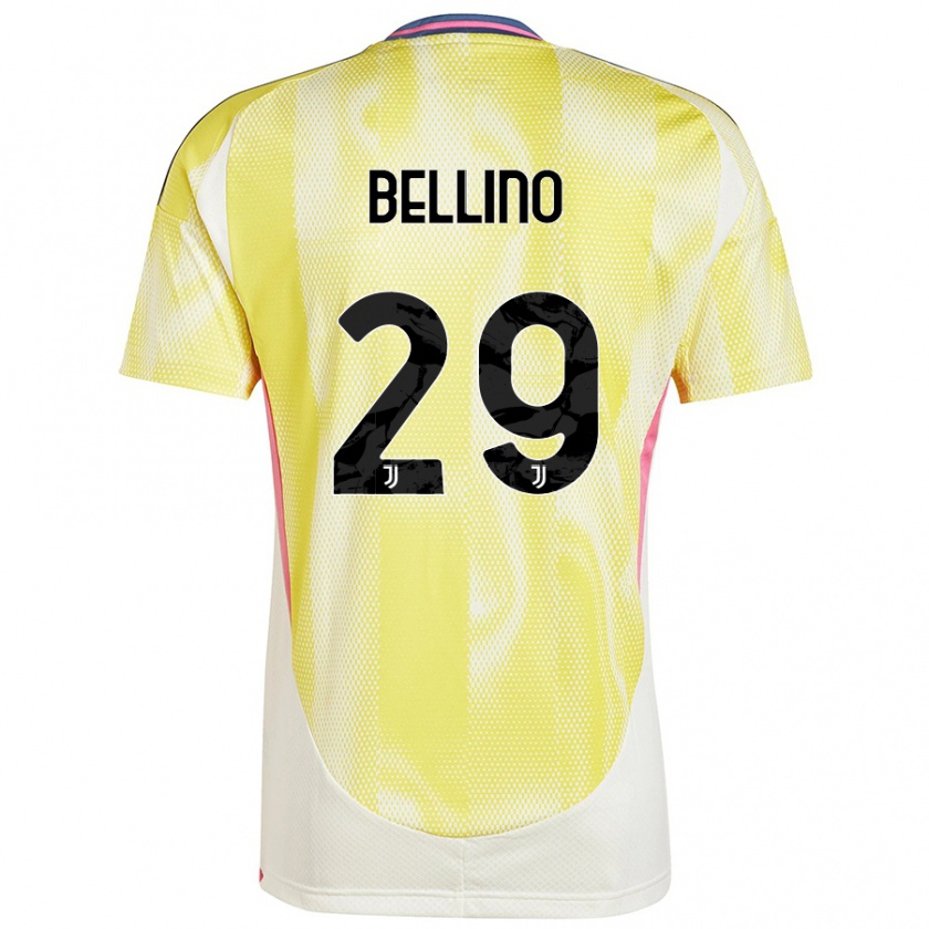 Kandiny Kinder Filippo Bellino #29 Solargelb Auswärtstrikot Trikot 2024/25 T-Shirt