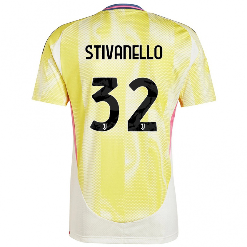 Kandiny Kinder Riccardo Stivanello #32 Solargelb Auswärtstrikot Trikot 2024/25 T-Shirt