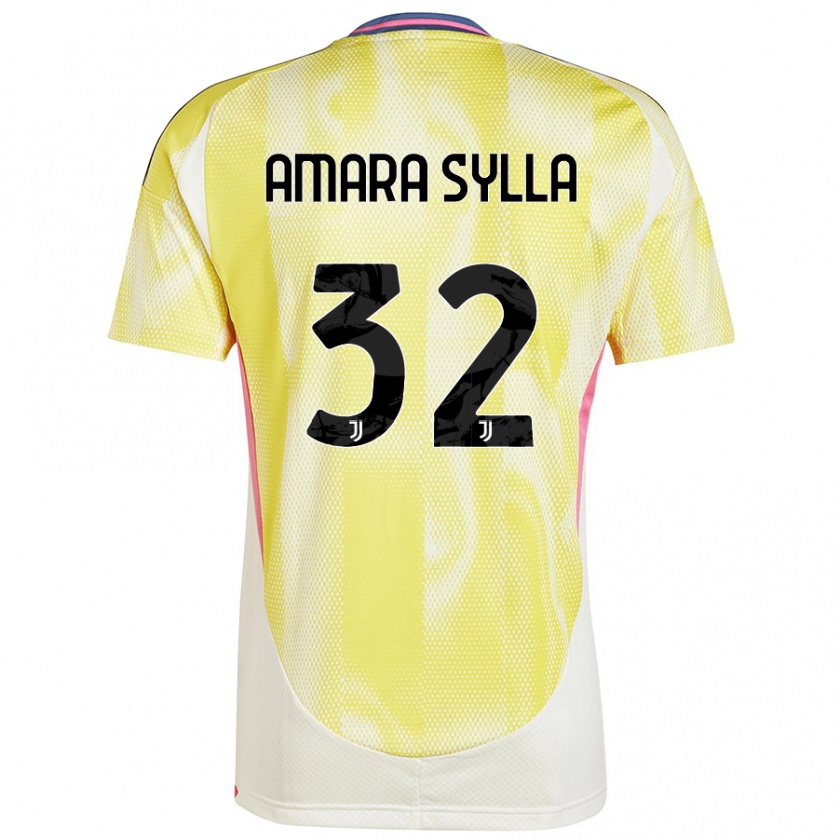 Kandiny Kinder Idris Amara Sylla #32 Solargelb Auswärtstrikot Trikot 2024/25 T-Shirt