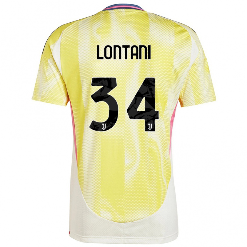 Kandiny Kinder Matteo Lontani #34 Solargelb Auswärtstrikot Trikot 2024/25 T-Shirt