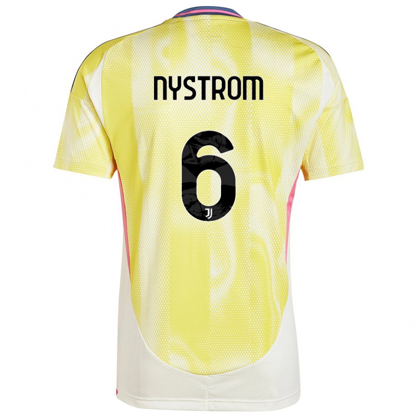 Kandiny Kinder Paulina Nyström #6 Solargelb Auswärtstrikot Trikot 2024/25 T-Shirt