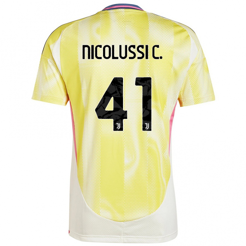 Kandiny Kinder Hans Nicolussi Caviglia #41 Solargelb Auswärtstrikot Trikot 2024/25 T-Shirt