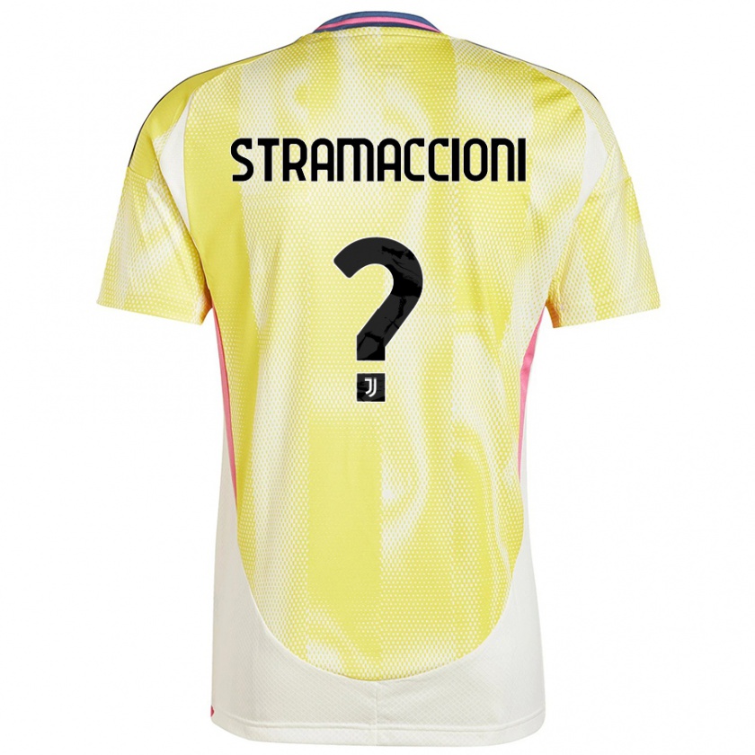 Kandiny Kinder Diego Stramaccioni #0 Solargelb Auswärtstrikot Trikot 2024/25 T-Shirt