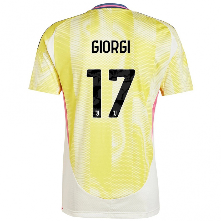 Kandiny Kinder Lorenzo Giorgi #17 Solargelb Auswärtstrikot Trikot 2024/25 T-Shirt