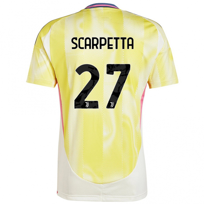 Kandiny Kinder Jacopo Scarpetta #27 Solargelb Auswärtstrikot Trikot 2024/25 T-Shirt