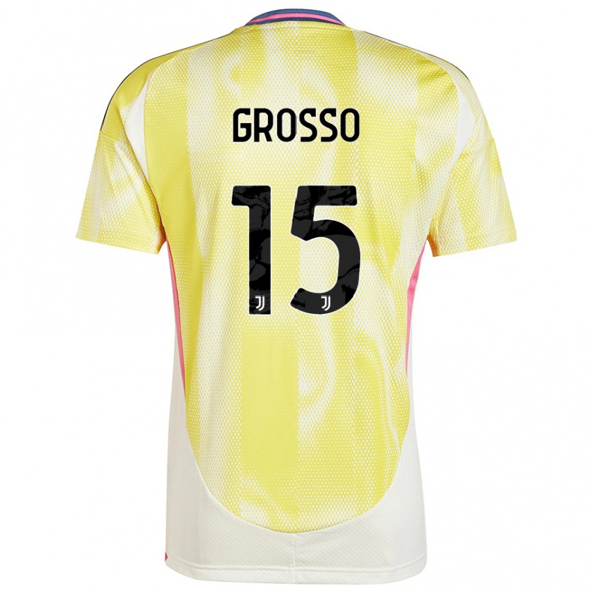 Kandiny Kinder Julia Grosso #15 Solargelb Auswärtstrikot Trikot 2024/25 T-Shirt