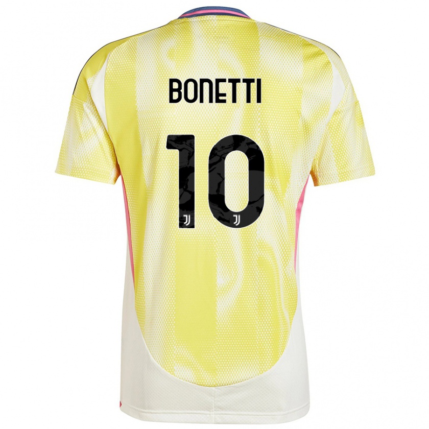 Kandiny Kinder Andrea Bonetti #10 Solargelb Auswärtstrikot Trikot 2024/25 T-Shirt