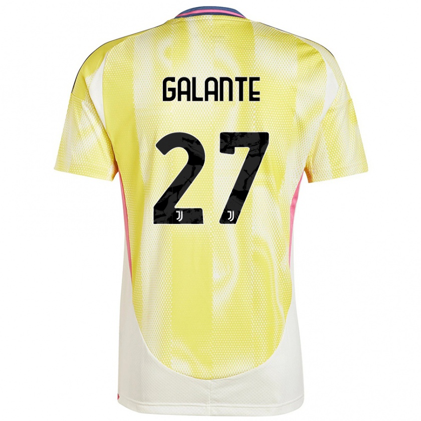 Kandiny Kinder Tommaso Galante #27 Solargelb Auswärtstrikot Trikot 2024/25 T-Shirt