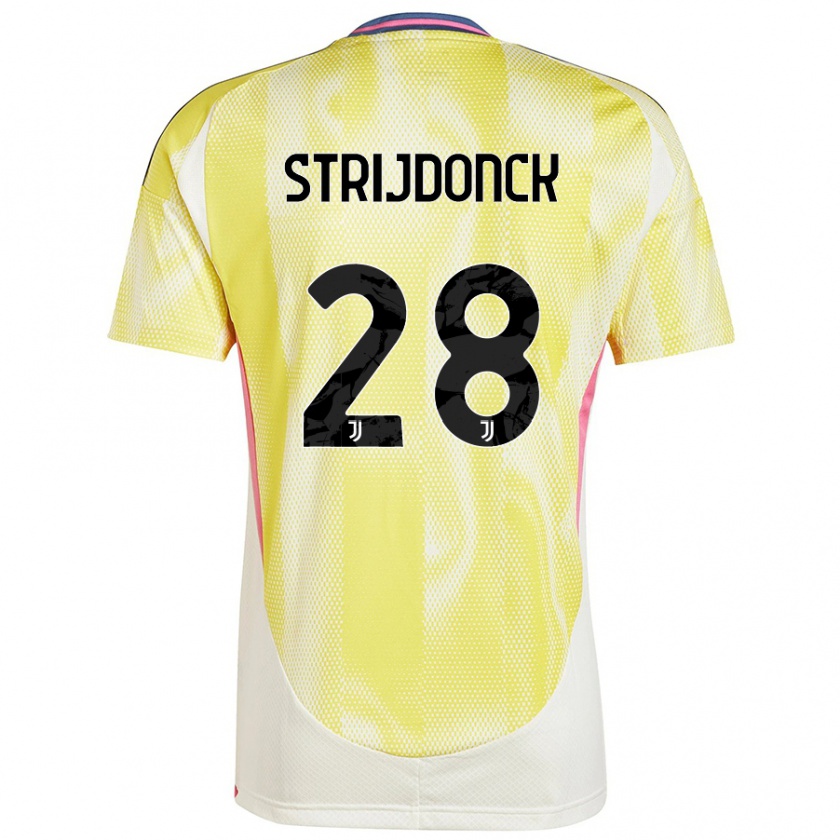 Kandiny Kinder Bayron Strijdonck #28 Solargelb Auswärtstrikot Trikot 2024/25 T-Shirt