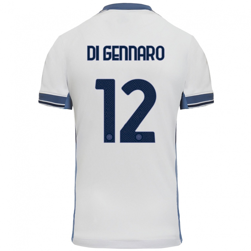 Kandiny Kinder Raffaele Di Gennaro #12 Weißgrau Auswärtstrikot Trikot 2024/25 T-Shirt