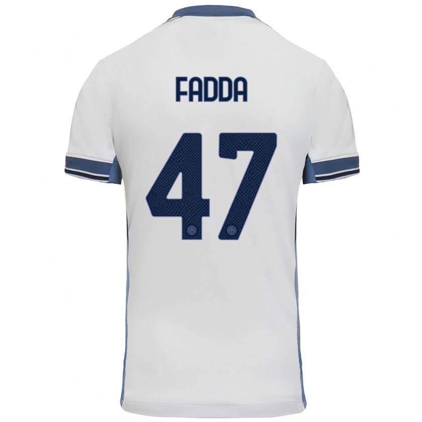 Kandiny Kinder Paola Fadda #47 Weißgrau Auswärtstrikot Trikot 2024/25 T-Shirt