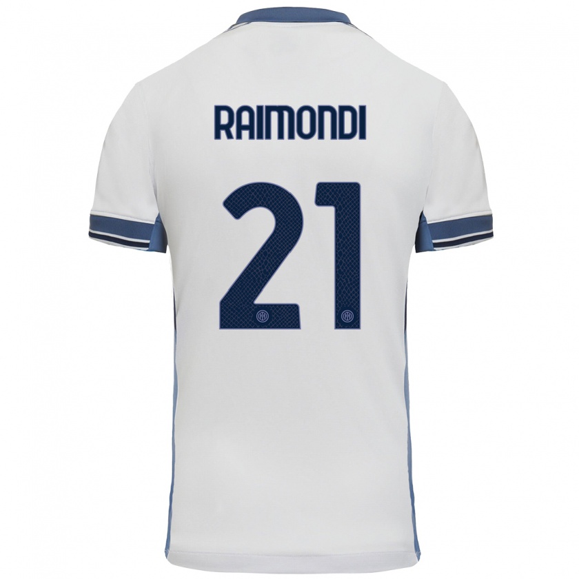 Kandiny Kinder Paolo Raimondi #21 Weißgrau Auswärtstrikot Trikot 2024/25 T-Shirt