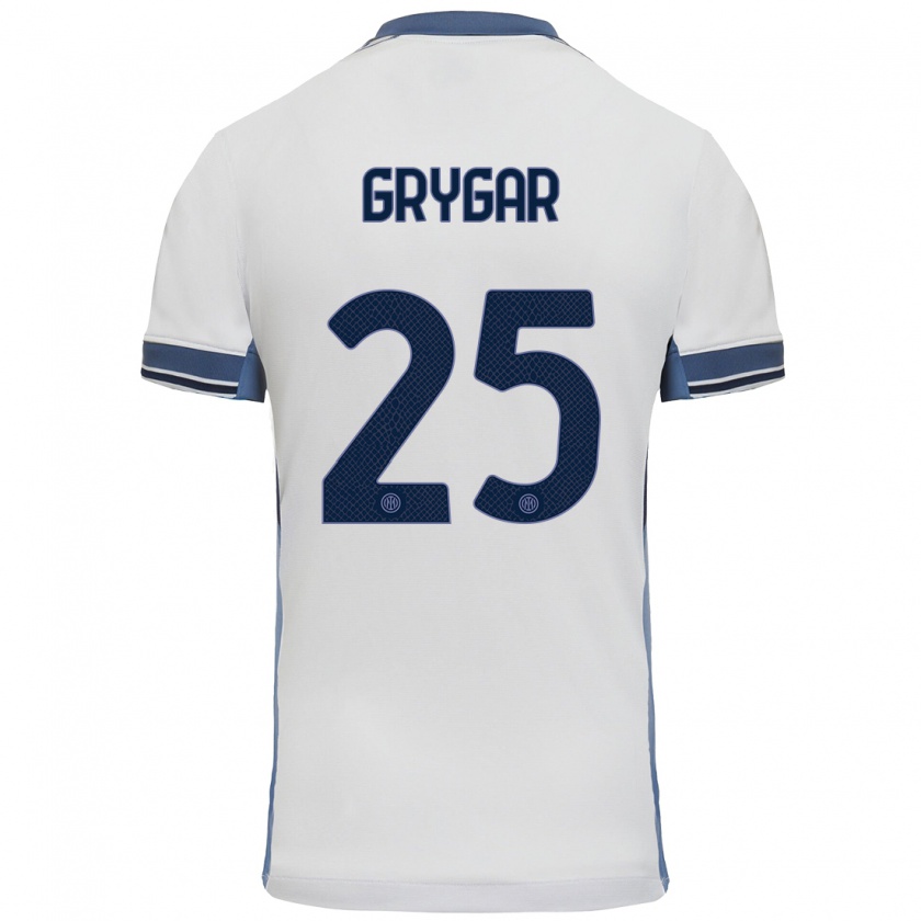 Kandiny Kinder Samuel Grygar #25 Weißgrau Auswärtstrikot Trikot 2024/25 T-Shirt