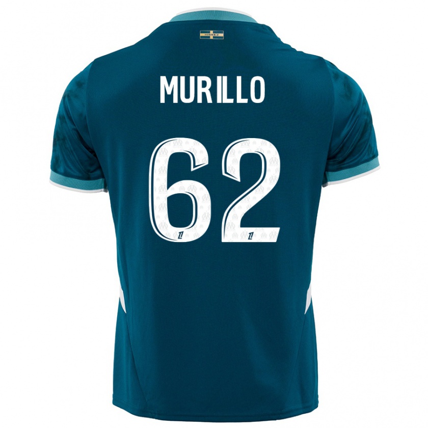 Kandiny Kinder Amir Murillo #62 Türkisblau Auswärtstrikot Trikot 2024/25 T-Shirt