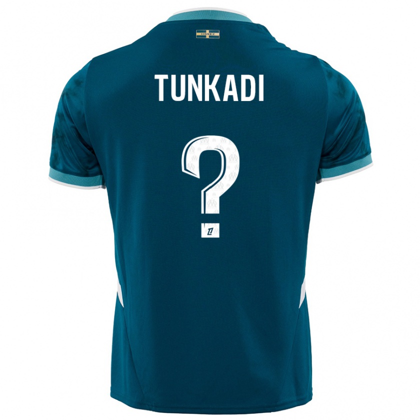 Kandiny Kinder Alexandre Tunkadi #0 Türkisblau Auswärtstrikot Trikot 2024/25 T-Shirt